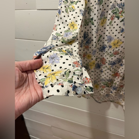 📍Floral Polka Dot Blouse - dRA for Anthropologie (Size S)🌸 - Picture 5 of 7